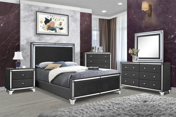FurnTrix King Size Bedroom Furniture Set 5 Pieces