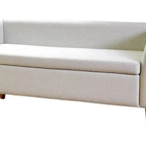 FurnTrix Audrey Storage Settee Bench, Ivory