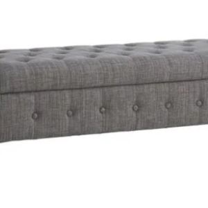 FurnTrix Providence Andy Storage Bench, Grey