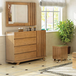 FurnTrix Simplicity Series Dresser with Mirror