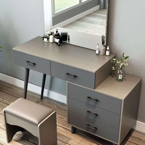 FurnTrix Somto Dresser with Vanity Stool